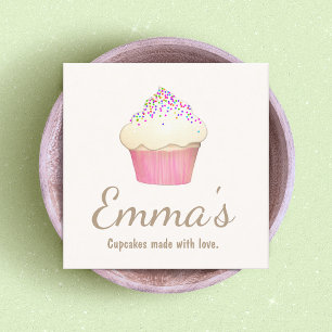 Cupcake Bäckerei Koch Catering Quadratische Visitenkarte
