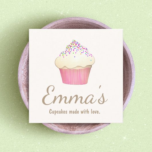 Cupcake Bäckerei Koch Catering Quadratische Visitenkarte