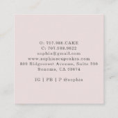 Cupcake Bäckerei Koch Catering Quadratische Visitenkarte (Rückseite)