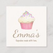 Cupcake Bäckerei Koch Catering Quadratische Visitenkarte (Vorderseite)