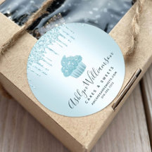 Cupcake Bäckerei Koch Türkis Glitzer Tropfen Chic