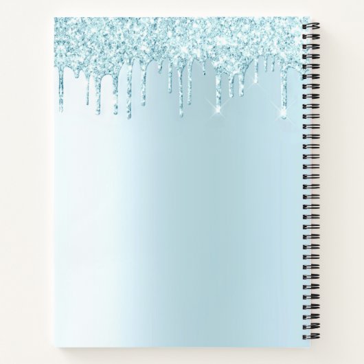 Cupcake Bäckerei Koch Türkis Glitzer Tropfen Notizblock (Rückseite)