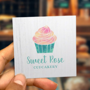 Cupcake Bäckerei Konditorei hausgemachte Nachspeis Quadratische Visitenkarte