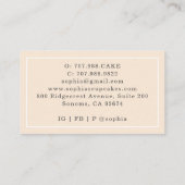 Cupcake Bäckerei Konditorei Koch Catering Visitenkarte (Rückseite)