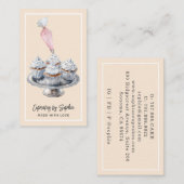 Cupcake Bäckerei Konditorei Koch Catering Visitenkarte (Vorne/Hinten)