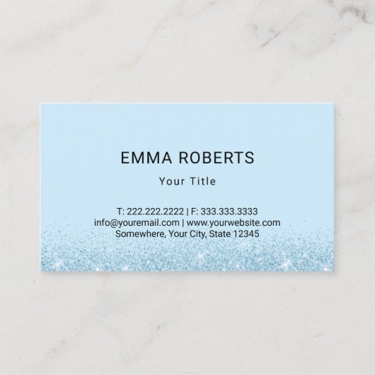 Cupcake Bäckerei Konditorei Koch Elegante Blauer G Visitenkarte (Rückseite)