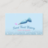 Cupcake Bäckerei Konditorei Koch Elegante Blauer G Visitenkarte (Vorderseite)