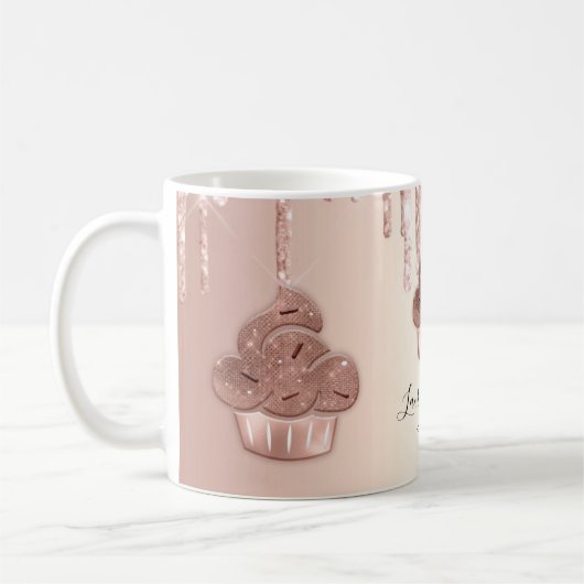 Cupcake Bäckerei Konditorei Koch Glitzer Tropfen R Kaffeetasse (Links)