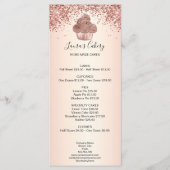 Cupcake Bäckerei Konditorei Koch Glitzer Tropfen R Menükarte (Vorderseite)