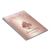 Cupcake Bäckerei Konditorei Koch Glitzer Tropfen R Notizblock (Rechte Seite)