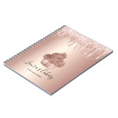 Cupcake Bäckerei Konditorei Koch Glitzer Tropfen R Notizblock (Linke Seite)