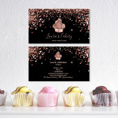 Cupcake Bäckerei Konditorei Koch Glitzer Tropfen R Visitenkarte