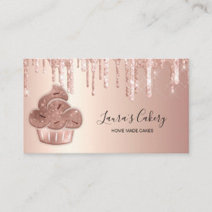 Cupcake Bäckerei Konditorei Koch Glitzer Tropfen R Visitenkarte
