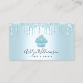 Cupcake Bäckerei Konditorei Koch Glitzer Tropfen T Visitenkarte (Vorderseite)