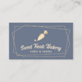 Cupcake Bäckerei Konditorei Koch Gold Cake Dusty B Visitenkarte (Vorderseite)