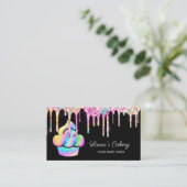 Cupcake Bäckerei Konditorei Koch Holographic Busin Visitenkarte (Stehend Vorderseite)