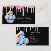 Cupcake Bäckerei Konditorei Koch Holographic Busin Visitenkarte (Vorne/Hinten)