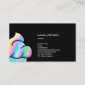 Cupcake Bäckerei Konditorei Koch Holographic Busin Visitenkarte (Rückseite)