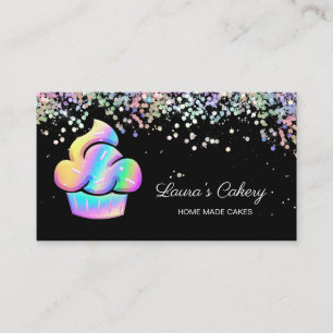 Cupcake Bäckerei Konditorei Koch Holographic Busin Visitenkarte