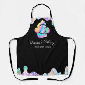 Cupcake Bäckerei Konditorei Koch Holographic Tropf Schürze (Vorderseite)