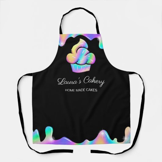 Cupcake Bäckerei Konditorei Koch Holographic Tropf Schürze (Vorderseite)