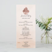 Cupcake Bäckerei Konditorei Koch Rosa Rose Gold Menükarte (Stehend Vorderseite)