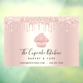 Cupcake Bäckerei Konditorei Koch Rose Gold Glitzer Fensteraufkleber (Blatt 3)