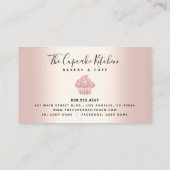 Cupcake Bäckerei Konditorei Koch Rose Gold Glitzer Treuekarte (Rückseite)