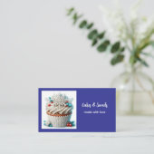 Cupcake Bäckerei Konditorei Koch Schneeflocken Visitenkarte (Stehend Vorderseite)