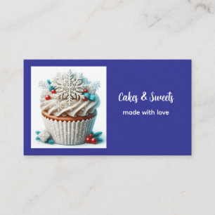 Cupcake Bäckerei Konditorei Koch Schneeflocken Visitenkarte