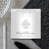 Cupcake Bäckerei Konditorei Koch Silver Glitzer Tr Post-it Klebezettel