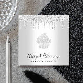 Cupcake Bäckerei Konditorei Koch Silver Glitzer Tr Post-it Klebezettel