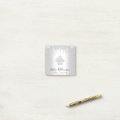 Cupcake Bäckerei Konditorei Koch Silver Glitzer Tr Post-it Klebezettel (Auf Schreibtisch)