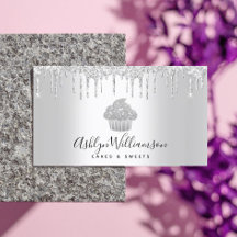 Cupcake Bäckerei Konditorei Koch Silver Glitzer Tr