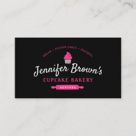 Cupcake Bäckerei Konditorei Kuchen Dekoration Schw Visitenkarte