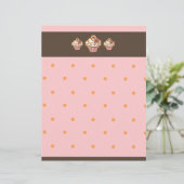 Cupcake Bäckerei Letterhead (Stehend Vorderseite)