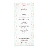 Cupcake Bäckerei Menü Rack Card PASTEL KAWAII (Vorne)