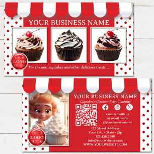 Cupcake-Bäckerei oder Eiscafé Visitenkarte