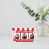 Cupcake-Bäckerei oder Eiscafé Visitenkarte (Stehend Vorderseite)