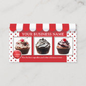 Cupcake-Bäckerei oder Eiscafé Visitenkarte (Vorderseite)