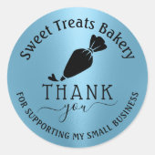 Cupcake Bäckerei Vielen Dank für Ihre Bestellung L Runder Aufkleber (Vorderseite)