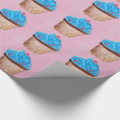 Cupcake Backmuster Niedlich Moderne Festspiele Wra Geschenkpapier (Ecke)