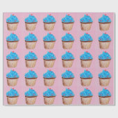 Cupcake Backmuster Niedlich Moderne Festspiele Wra Geschenkpapier (Flach)