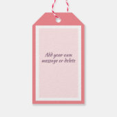 Cupcake Backmuster Pink Geschenkanhänger (Rückseite)