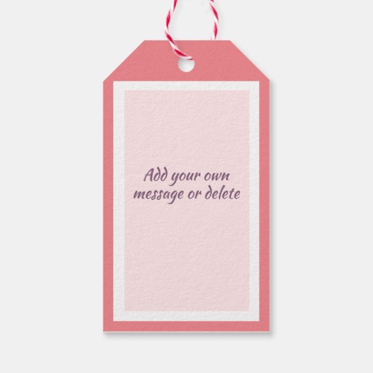 Cupcake Backmuster Pink Geschenkanhänger (Rückseite)