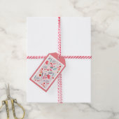 Cupcake Backmuster Pink Geschenkanhänger (Mit Garn)