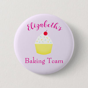 Cupcake-Backteam Geburtstag Button