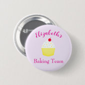 Cupcake-Backteam Geburtstag Button (Vorne & Hinten)