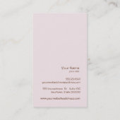 Cupcake Bake Business Card Visitenkarte (Rückseite)
