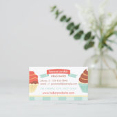 Cupcake Bake Business Card Visitenkarte (Stehend Vorderseite)